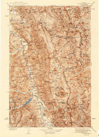 Silvertip Montana Historical topographic map, 1:125000 scale, 30 X 30 Minute, Year 1942