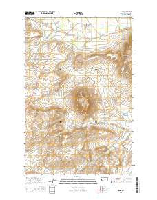 Simms Montana Current topographic map, 1:24000 scale, 7.5 X 7.5 Minute, Year 2014