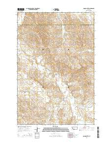 Simons Butte Montana Current topographic map, 1:24000 scale, 7.5 X 7.5 Minute, Year 2014