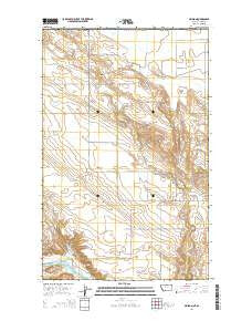Simpson Montana Current topographic map, 1:24000 scale, 7.5 X 7.5 Minute, Year 2014