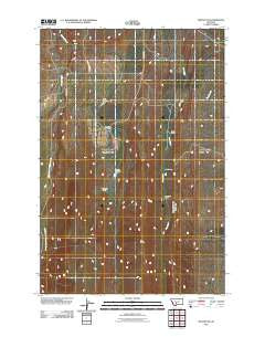 Sixteen NE Montana Historical topographic map, 1:24000 scale, 7.5 X 7.5 Minute, Year 2011