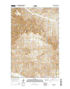 Skaar NW Montana Current topographic map, 1:24000 scale, 7.5 X 7.5 Minute, Year 2014