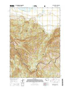 Slide Mountain Montana Current topographic map, 1:24000 scale, 7.5 X 7.5 Minute, Year 2014