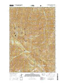 Sliderock Mountain Montana Current topographic map, 1:24000 scale, 7.5 X 7.5 Minute, Year 2014
