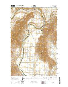 Sloan Montana Current topographic map, 1:24000 scale, 7.5 X 7.5 Minute, Year 2014