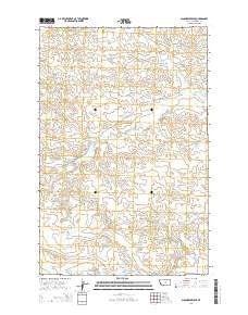 Sloan Reservoir Montana Current topographic map, 1:24000 scale, 7.5 X 7.5 Minute, Year 2014