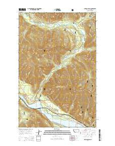 Smeads Bench Montana Current topographic map, 1:24000 scale, 7.5 X 7.5 Minute, Year 2014
