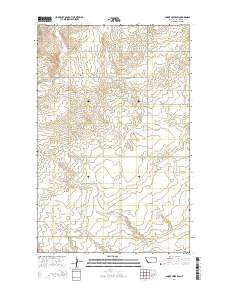 Smoke Creek SW Montana Current topographic map, 1:24000 scale, 7.5 X 7.5 Minute, Year 2014