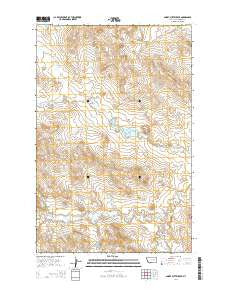 Smoky Butte Creek Montana Current topographic map, 1:24000 scale, 7.5 X 7.5 Minute, Year 2014