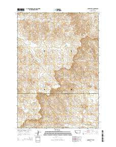 Snake Butte Montana Current topographic map, 1:24000 scale, 7.5 X 7.5 Minute, Year 2014