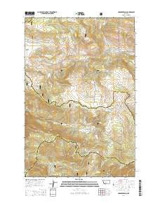 Snedaker Basin Montana Current topographic map, 1:24000 scale, 7.5 X 7.5 Minute, Year 2014