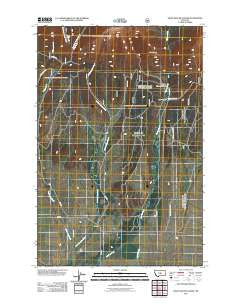 Snow Saucer Coulee Montana Historical topographic map, 1:24000 scale, 7.5 X 7.5 Minute, Year 2011