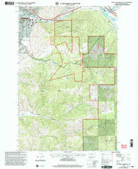 Southeast Missoula Montana Historical topographic map, 1:24000 scale, 7.5 X 7.5 Minute, Year 1999