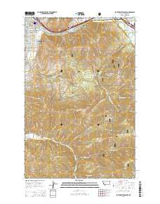 Southeast Missoula Montana Current topographic map, 1:24000 scale, 7.5 X 7.5 Minute, Year 2014