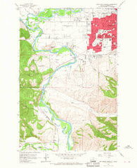 Southwest Missoula Montana Historical topographic map, 1:24000 scale, 7.5 X 7.5 Minute, Year 1964