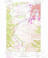 Southwest Missoula Montana Historical topographic map, 1:24000 scale, 7.5 X 7.5 Minute, Year 1964