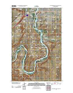 Southwest Great Falls Montana Historical topographic map, 1:24000 scale, 7.5 X 7.5 Minute, Year 2011