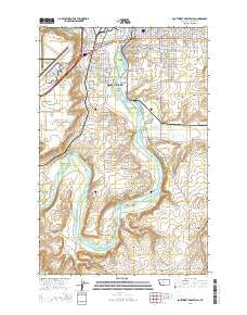 Southwest Great Falls Montana Current topographic map, 1:24000 scale, 7.5 X 7.5 Minute, Year 2014