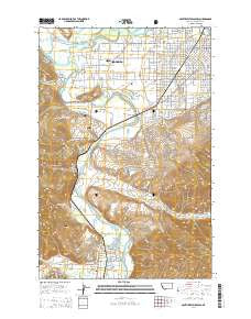 Southwest Missoula Montana Current topographic map, 1:24000 scale, 7.5 X 7.5 Minute, Year 2014