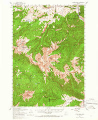 Spanish Peaks Montana Historical topographic map, 1:62500 scale, 15 X 15 Minute, Year 1950