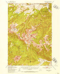 Spanish Peaks Montana Historical topographic map, 1:62500 scale, 15 X 15 Minute, Year 1950
