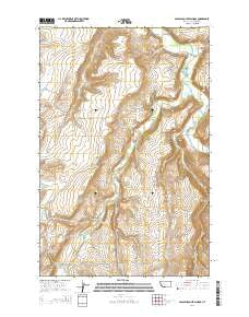 Spanish Coulee School Montana Current topographic map, 1:24000 scale, 7.5 X 7.5 Minute, Year 2014