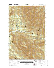 Spotted Bear Mountain Montana Current topographic map, 1:24000 scale, 7.5 X 7.5 Minute, Year 2014