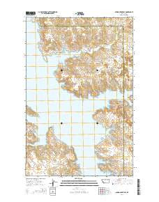 Spring Creek Bay Montana Current topographic map, 1:24000 scale, 7.5 X 7.5 Minute, Year 2014