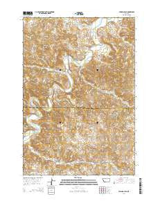 Spring Gulch Montana Current topographic map, 1:24000 scale, 7.5 X 7.5 Minute, Year 2014