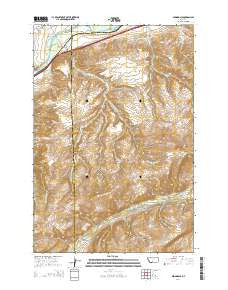Springdale Montana Current topographic map, 1:24000 scale, 7.5 X 7.5 Minute, Year 2014