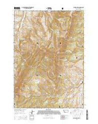 Spur Mountain Montana Current topographic map, 1:24000 scale, 7.5 X 7.5 Minute, Year 2014