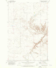 Square Butte NE Montana Historical topographic map, 1:24000 scale, 7.5 X 7.5 Minute, Year 1972