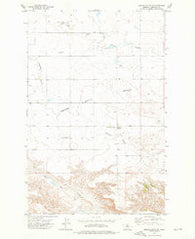 Square Butte SE Montana Historical topographic map, 1:24000 scale, 7.5 X 7.5 Minute, Year 1972