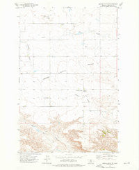 Square Butte SE Montana Historical topographic map, 1:24000 scale, 7.5 X 7.5 Minute, Year 1972