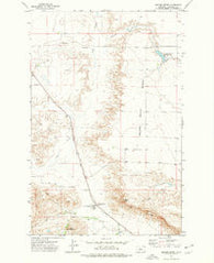 Square Butte Montana Historical topographic map, 1:24000 scale, 7.5 X 7.5 Minute, Year 1972