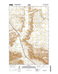 Square Butte Montana Current topographic map, 1:24000 scale, 7.5 X 7.5 Minute, Year 2014