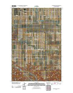 Square Butte SE Montana Historical topographic map, 1:24000 scale, 7.5 X 7.5 Minute, Year 2011