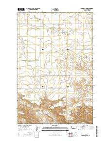 Square Butte SE Montana Current topographic map, 1:24000 scale, 7.5 X 7.5 Minute, Year 2014