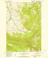 Squaw Peak Montana Historical topographic map, 1:24000 scale, 7.5 X 7.5 Minute, Year 1951