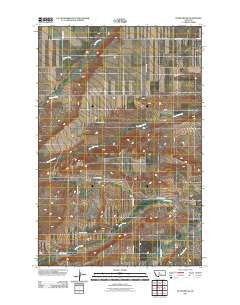 Stanford NE Montana Historical topographic map, 1:24000 scale, 7.5 X 7.5 Minute, Year 2011