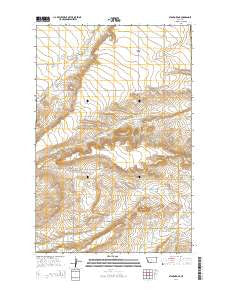 Stanford NE Montana Current topographic map, 1:24000 scale, 7.5 X 7.5 Minute, Year 2014