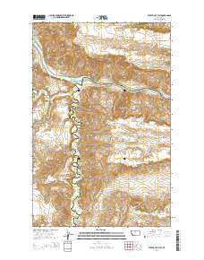 Starve Out Flat Montana Current topographic map, 1:24000 scale, 7.5 X 7.5 Minute, Year 2014