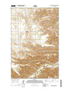 Steele Lake Coulee Montana Current topographic map, 1:24000 scale, 7.5 X 7.5 Minute, Year 2014