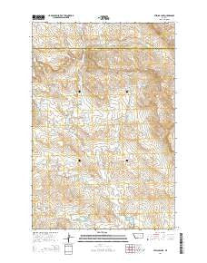 Stellar Lake Montana Current topographic map, 1:24000 scale, 7.5 X 7.5 Minute, Year 2014