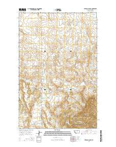 Stiffarm Coulee Montana Current topographic map, 1:24000 scale, 7.5 X 7.5 Minute, Year 2014