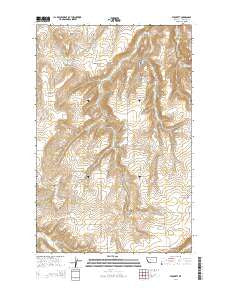 Stockett Montana Current topographic map, 1:24000 scale, 7.5 X 7.5 Minute, Year 2014