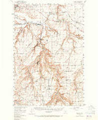 Stockett Montana Historical topographic map, 1:62500 scale, 15 X 15 Minute, Year 1955