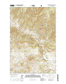 Strawberry Butte Montana Current topographic map, 1:24000 scale, 7.5 X 7.5 Minute, Year 2014