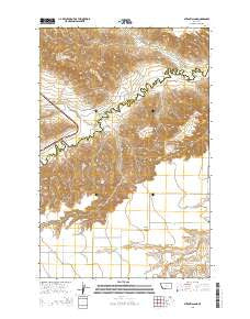 Strouf Island Montana Current topographic map, 1:24000 scale, 7.5 X 7.5 Minute, Year 2014