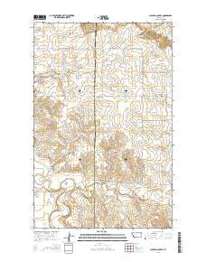 Sullivan Coulee Montana Current topographic map, 1:24000 scale, 7.5 X 7.5 Minute, Year 2014